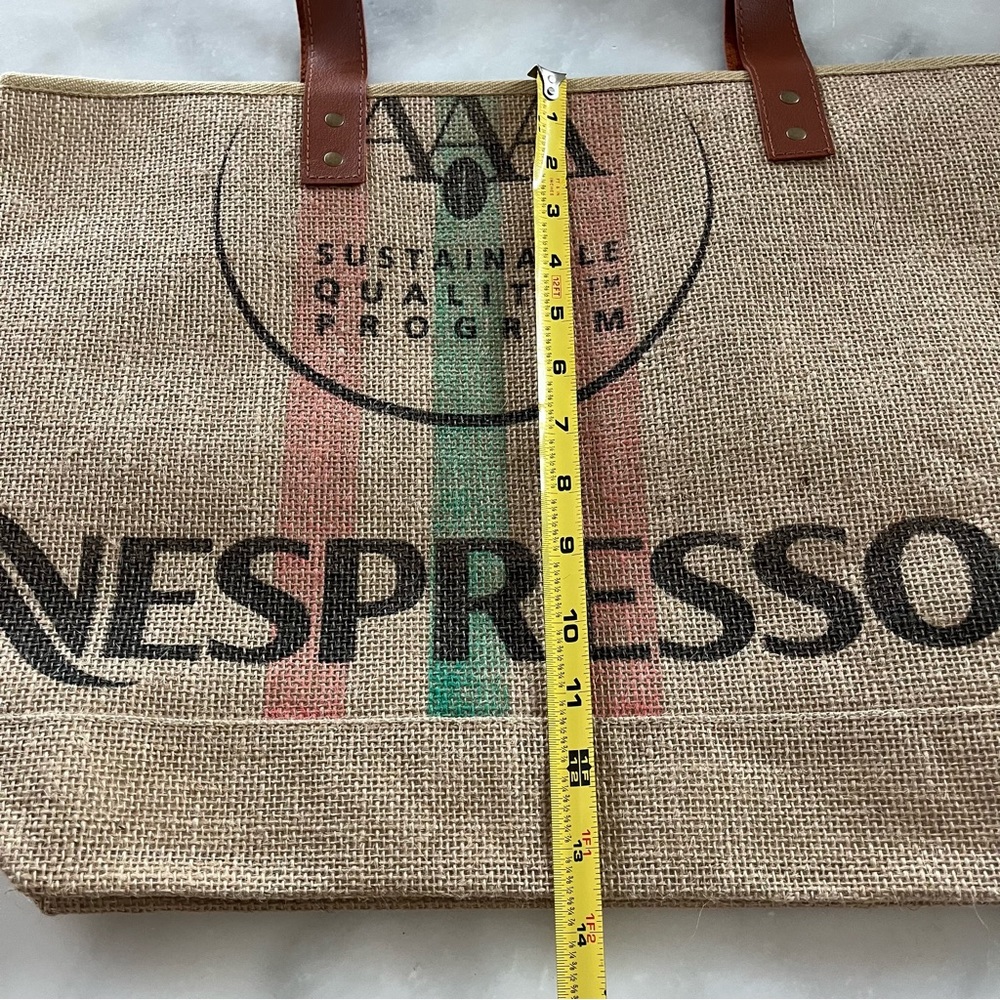 NWOT. Nespresso Jute Tote Bag. - Picture 5 of 6